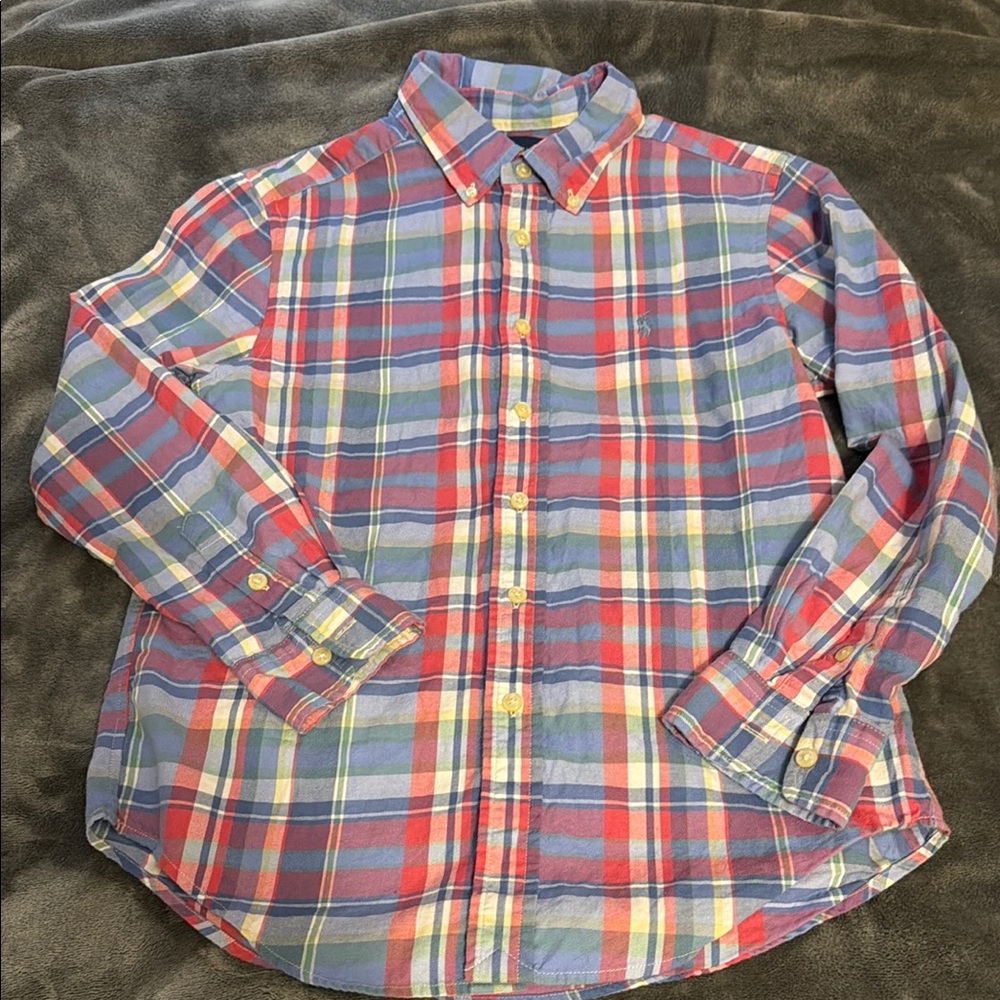 Ralph Lauren Red and Blue Plaid Shirt